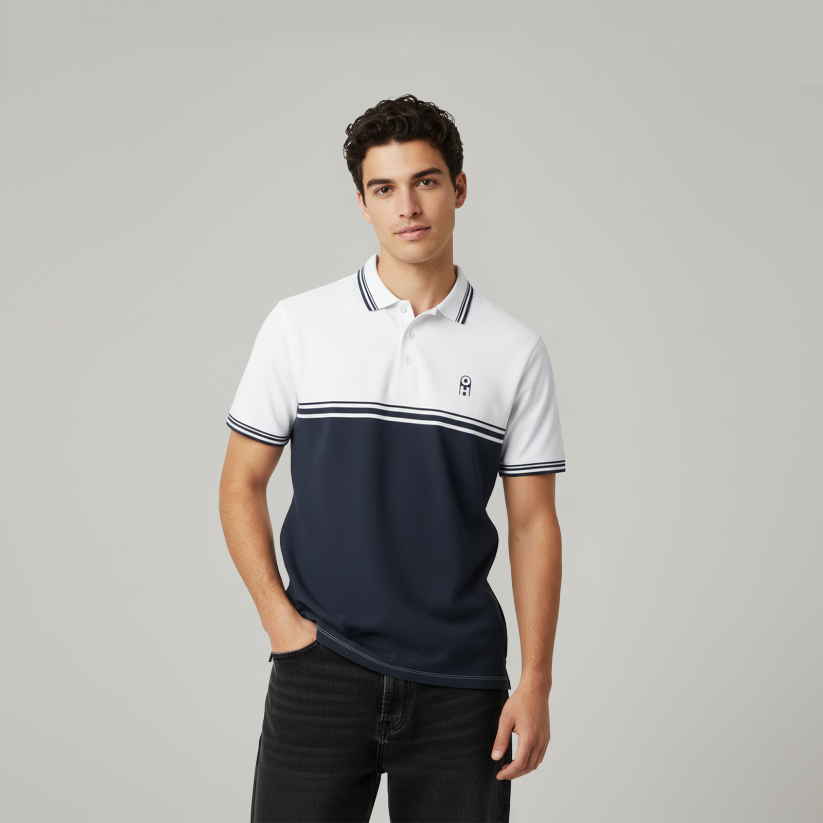 polo biru